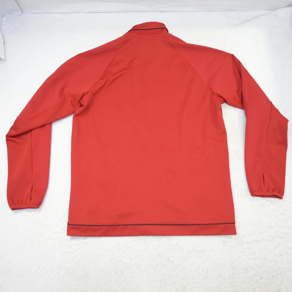 Adidas Track Jacket Mens Large Winged Foot New York Athletic Club Full Zip Red